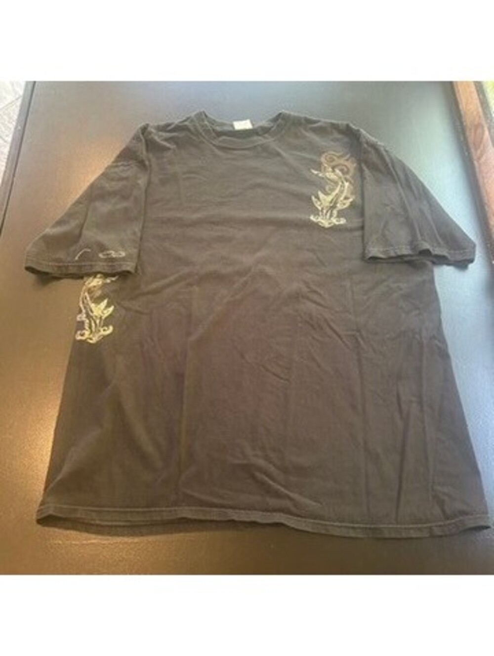 Vintage y2k baggy Christian Audigier black graphic T-shirt surf